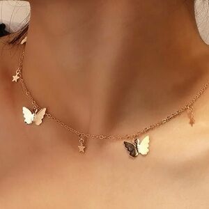 ⚡️Gold Butterfly & Star Chain Necklace⚡️